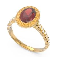 Halo Pave Oval Mahavanna Ring