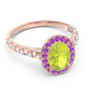 Halo Pave Oval Mahavanna Ring