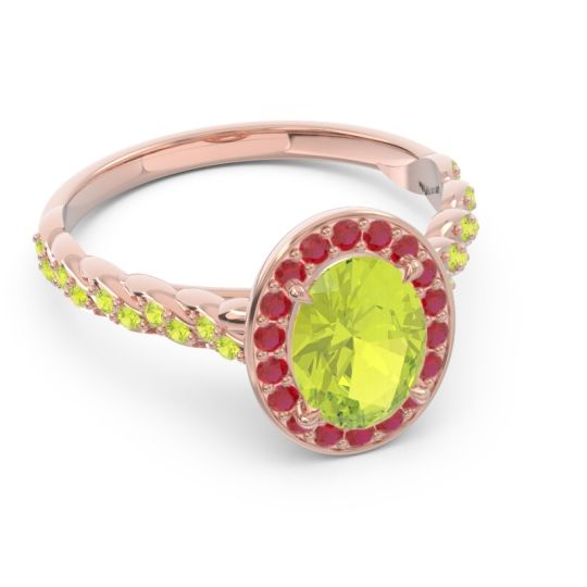 Halo Pave Oval Mahavanna Ring