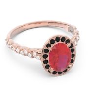 Halo Pave Oval Mahavanna Ring