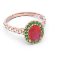 Halo Pave Oval Mahavanna Ring