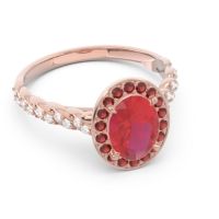 Halo Pave Oval Mahavanna Ring