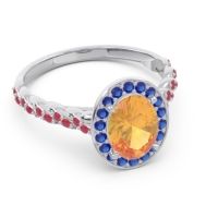 Halo Pave Oval Mahavanna Ring