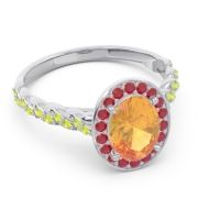 Halo Pave Oval Mahavanna Ring