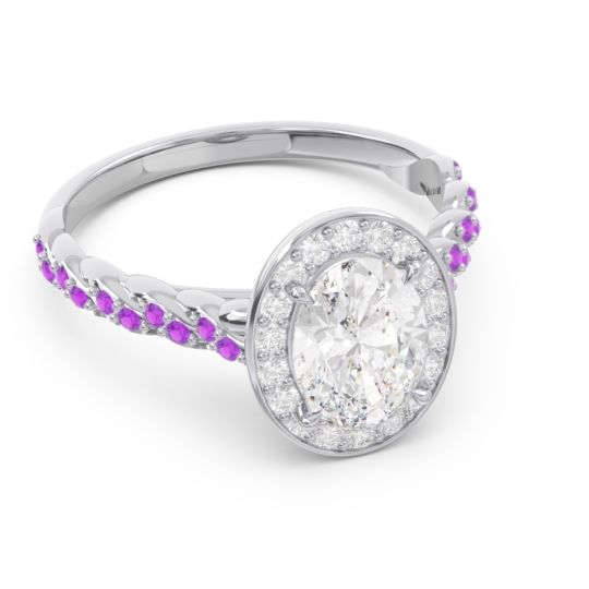 Halo Pave Oval Mahavanna Ring