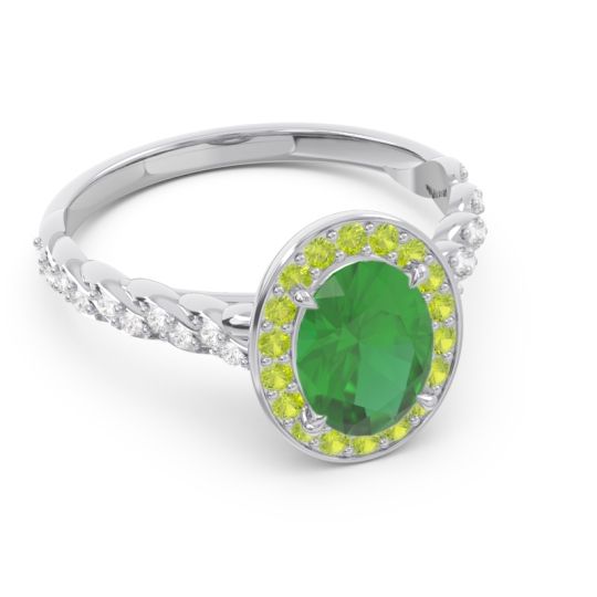 Halo Pave Oval Mahavanna Ring