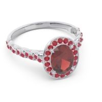 Halo Pave Oval Mahavanna Ring