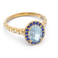 Halo Pave Oval Mahavanna Ring