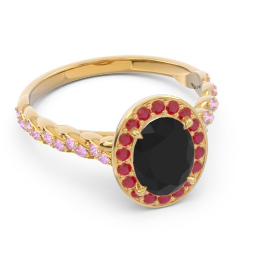 Halo Pave Oval Mahavanna Ring