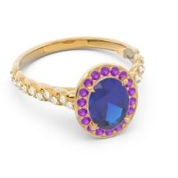 Halo Pave Oval Mahavanna Ring