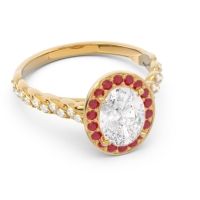 Halo Pave Oval Mahavanna Ring