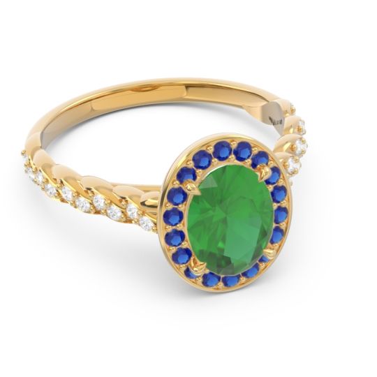Halo Pave Oval Mahavanna Ring