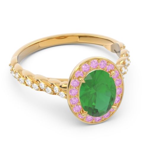Halo Pave Oval Mahavanna Ring