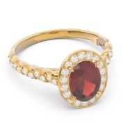 Halo Pave Oval Mahavanna Ring