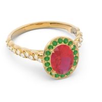 Halo Pave Oval Mahavanna Ring