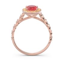 Halo Pave Oval Mahavanna Ring