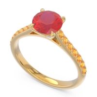 Cathedral Pave Unnata Ring