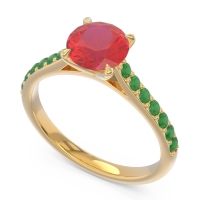 Cathedral Pave Unnata Ring