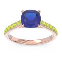 Cathedral Pave Cushion Uttha Ring