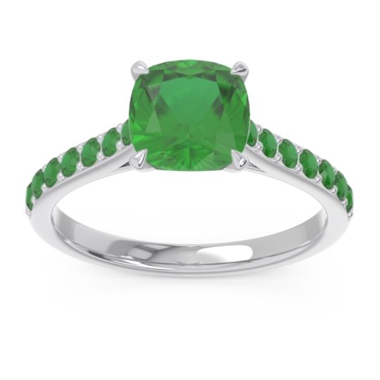 Cathedral Pave Cushion Uttha Ring