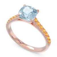 Cathedral Pave Cushion Uttha Ring