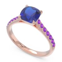 Cathedral Pave Cushion Uttha Ring