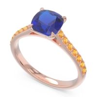 Cathedral Pave Cushion Uttha Ring