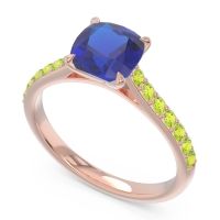 Cathedral Pave Cushion Uttha Ring