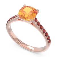 Cathedral Pave Cushion Uttha Ring