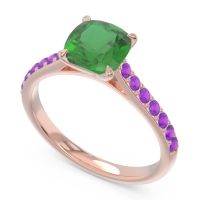 Cathedral Pave Cushion Uttha Ring