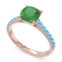 Cathedral Pave Cushion Uttha Ring