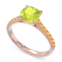 Cathedral Pave Cushion Uttha Ring