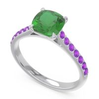 Cathedral Pave Cushion Uttha Ring