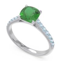 Cathedral Pave Cushion Uttha Ring