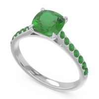 Cathedral Pave Cushion Uttha Ring