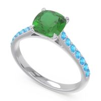 Cathedral Pave Cushion Uttha Ring