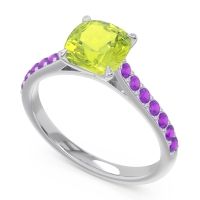 Cathedral Pave Cushion Uttha Ring