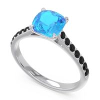 Cathedral Pave Cushion Uttha Ring