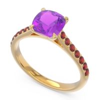 Cathedral Pave Cushion Uttha Ring