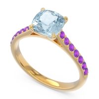 Cathedral Pave Cushion Uttha Ring