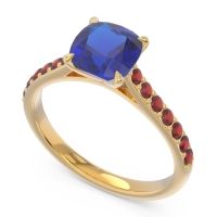 Cathedral Pave Cushion Uttha Ring