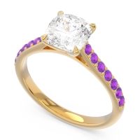 Cathedral Pave Cushion Uttha Ring