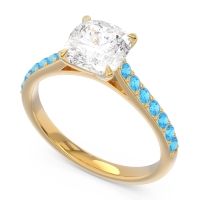 Cathedral Pave Cushion Uttha Ring