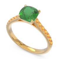Cathedral Pave Cushion Uttha Ring