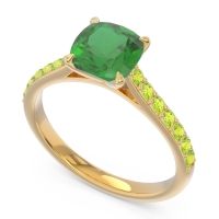 Cathedral Pave Cushion Uttha Ring