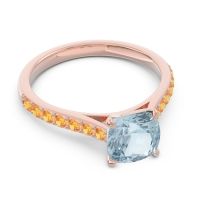 Cathedral Pave Cushion Uttha Ring