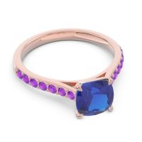 Cathedral Pave Cushion Uttha Ring