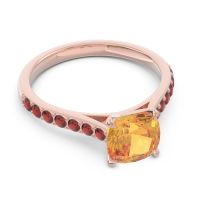 Cathedral Pave Cushion Uttha Ring