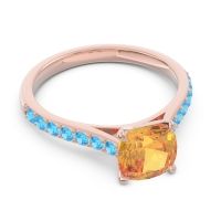Cathedral Pave Cushion Uttha Ring