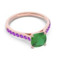 Cathedral Pave Cushion Uttha Ring